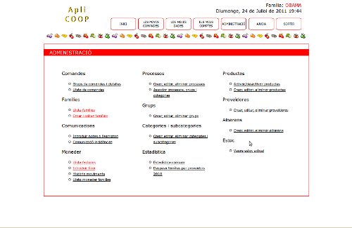 Opcions administraci
